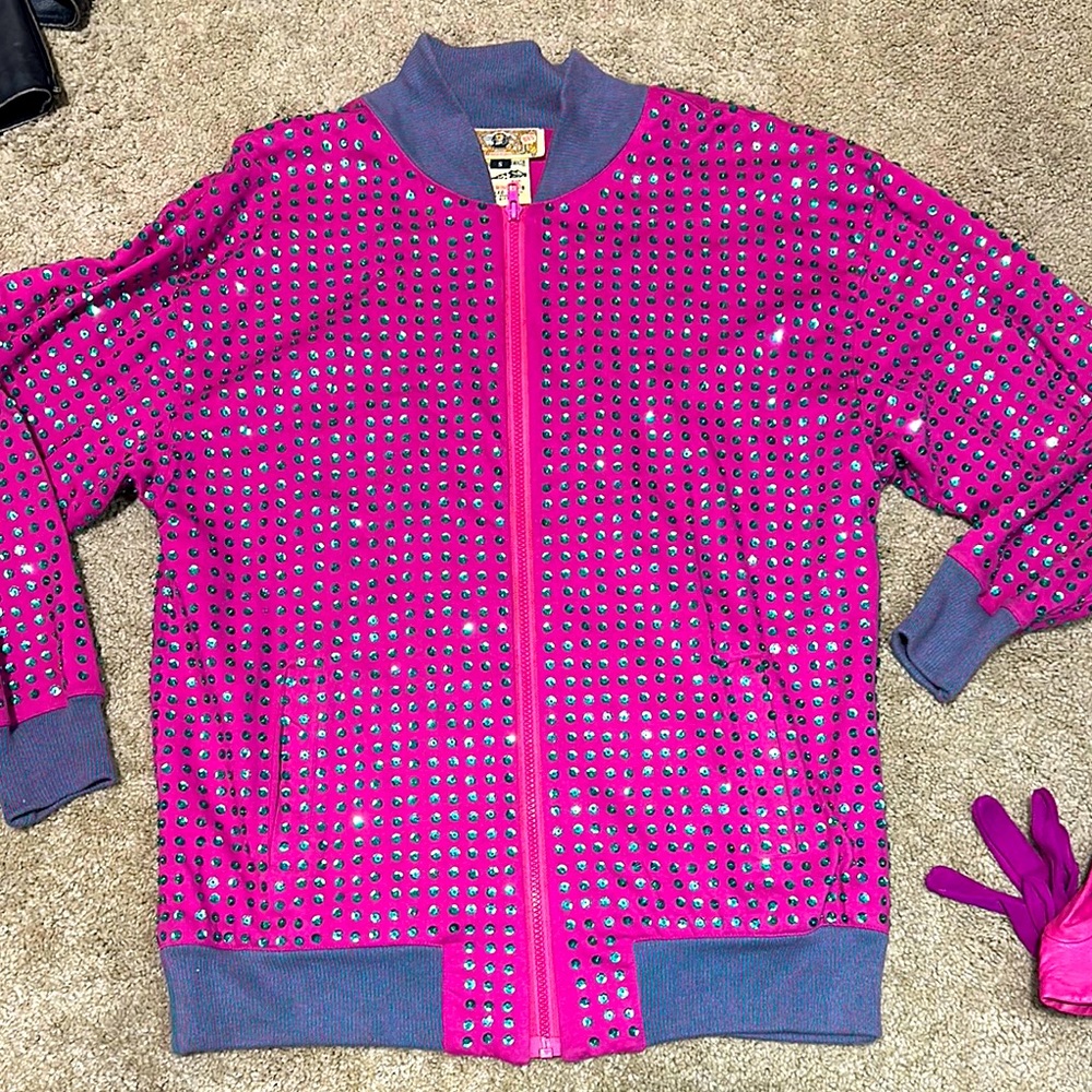 80’s VINTAGE sequined bomber jacket